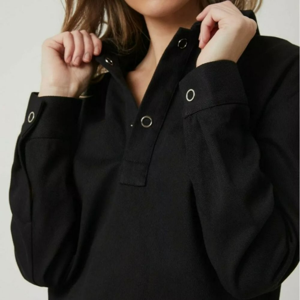 ROZALIA X ATOIR The Collar Top Black Size S M RRP $199 BNWT - Picture 6 of 6